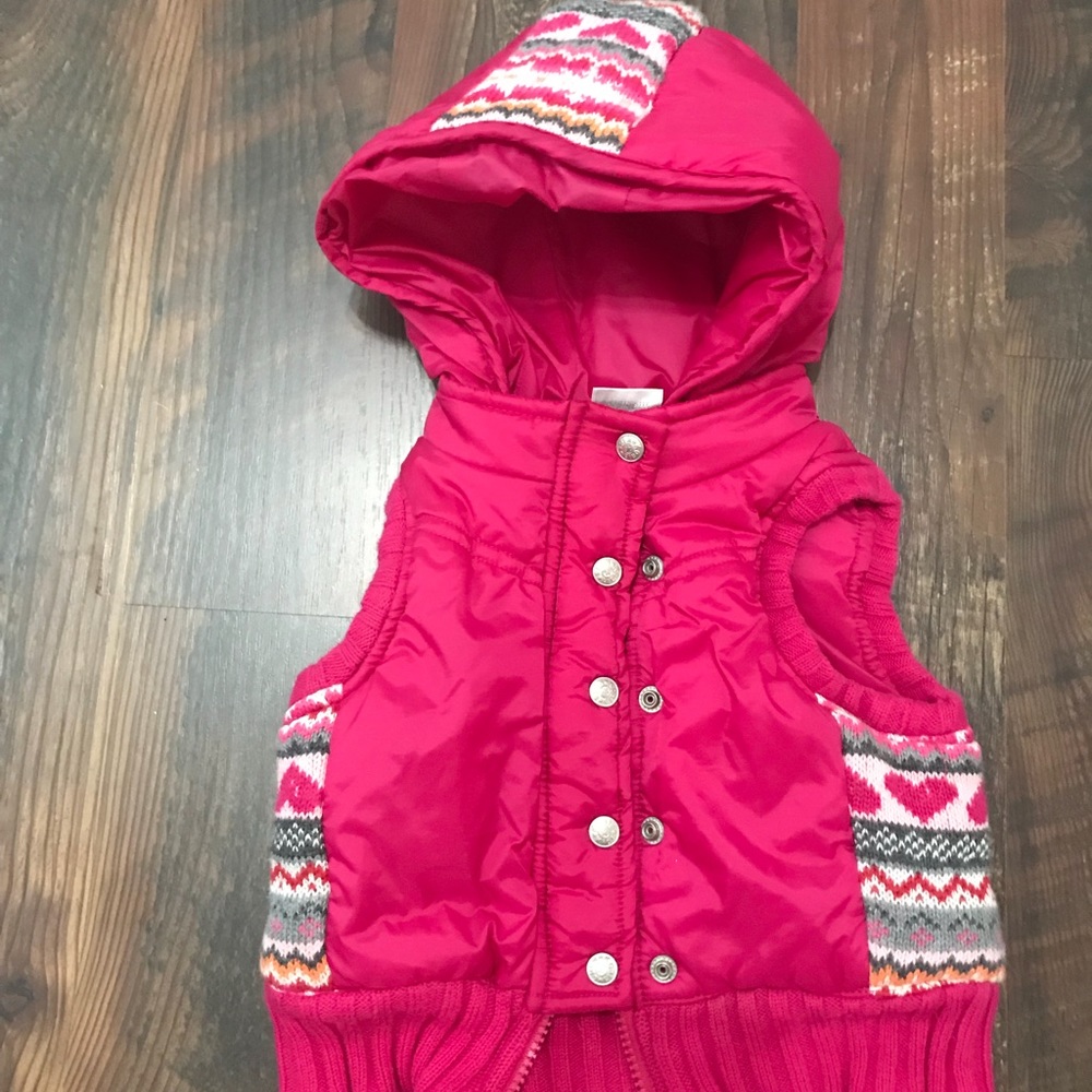 Koala Kids Pink Sweater vest with hearts